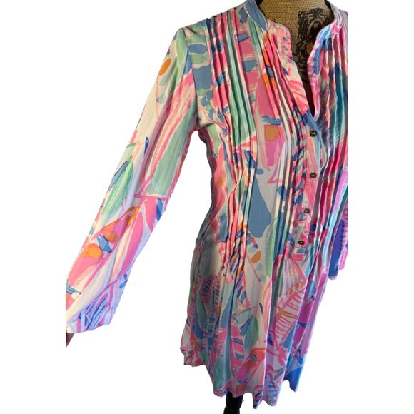 Lilly Pulitzer Dress Women's XS Colorful Abstract Print Tunic Beachy Classy - Picture 7 of 9